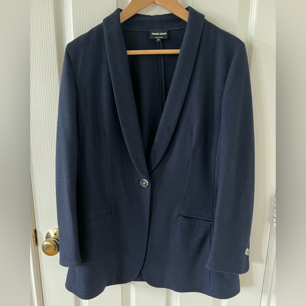 Giorgio Armani blazer 💙 single-button, navy, 48, cashmere & silk